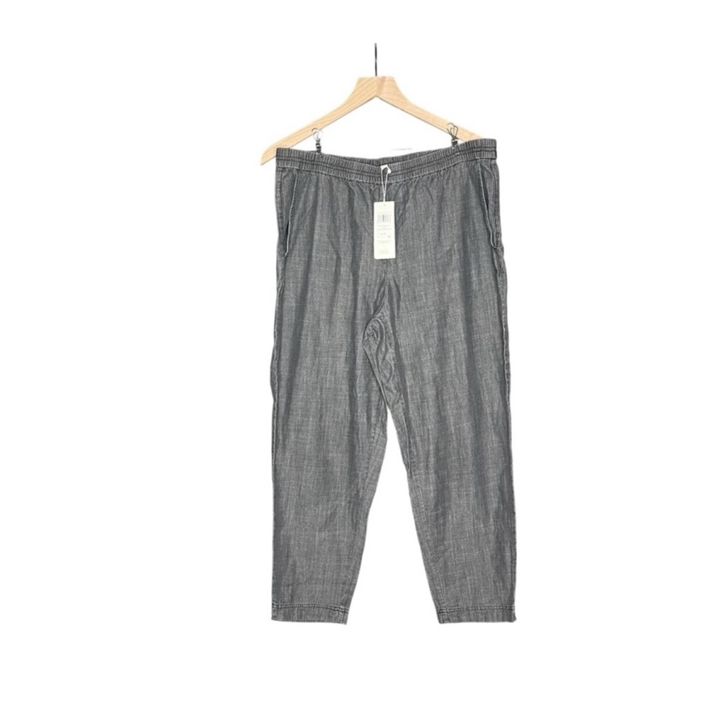 Eileen Fisher Ankle Tapered Pants Tencel Organic Cotton Denim Size Medium
